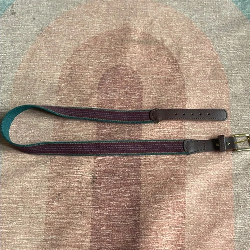 Genuine Leather Stylish Brown and Green Men's Belt